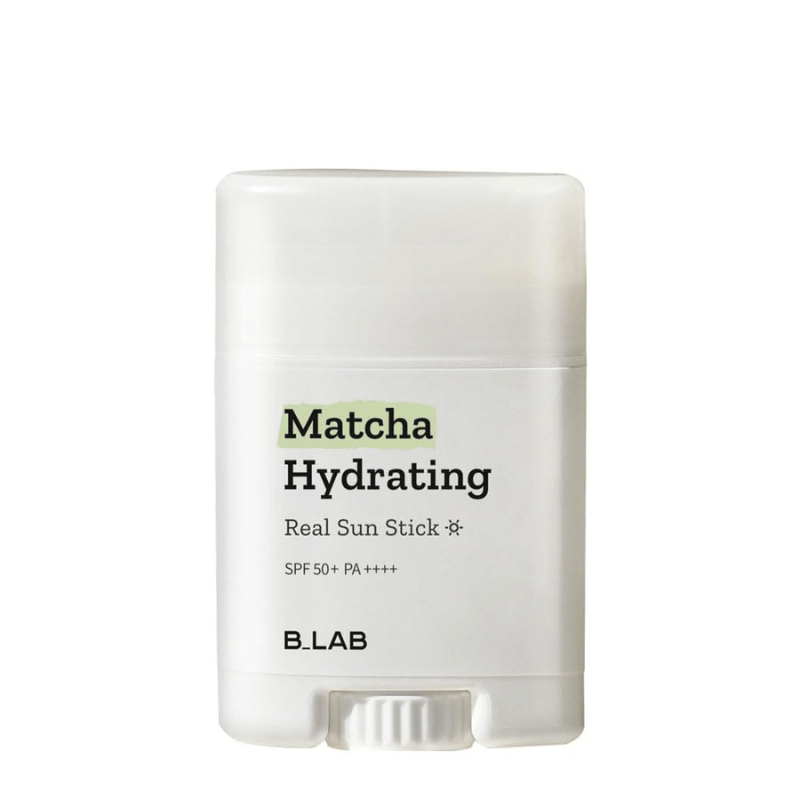 The B_Lab Matcha Hydrating Real Sun Stick, one of the best Korean sunscreen sticks