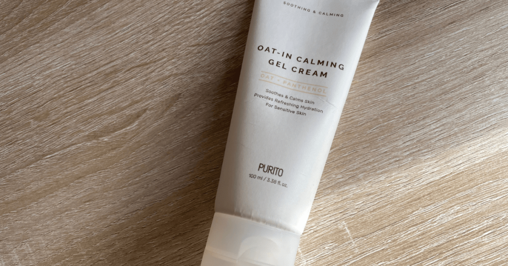 A bottle of the Purito Oat-In Calming Gel Cream